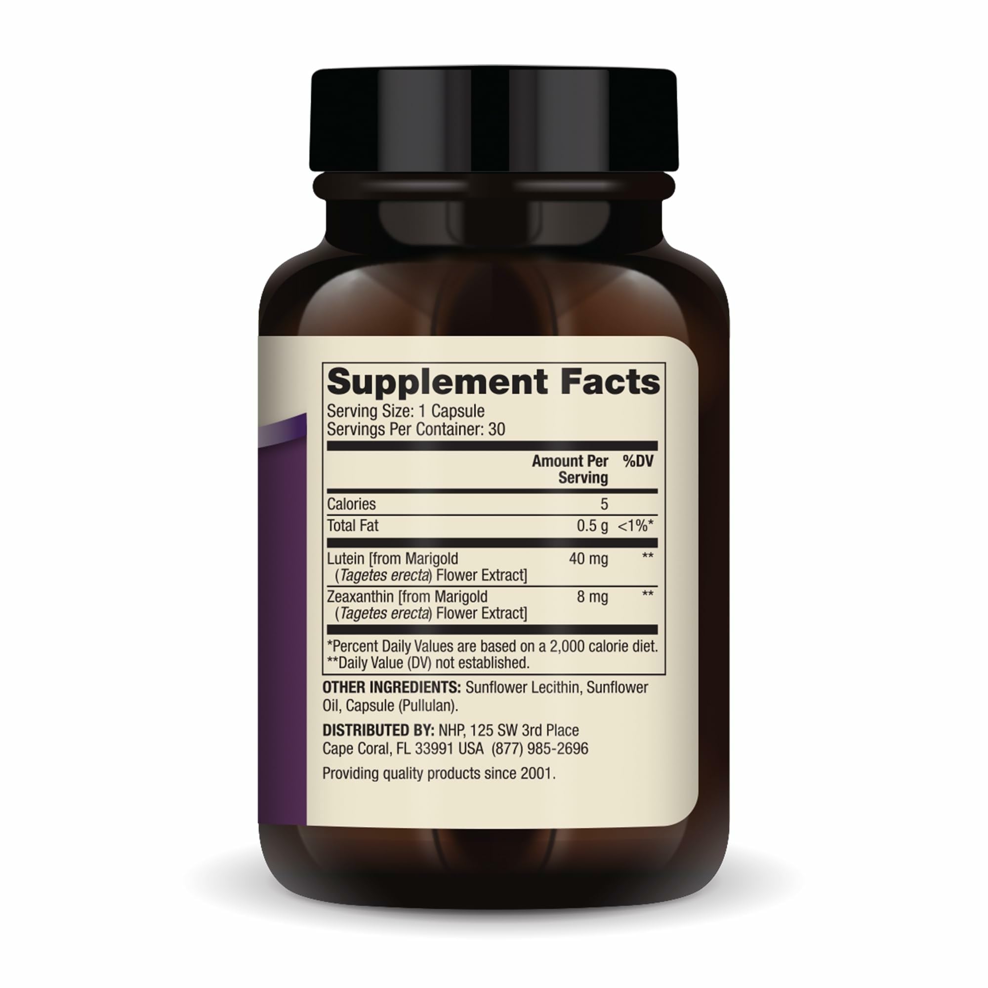 Botella de Dr. Mercola Luteína con Zeaxantina, fácil de incorporar diariamente.