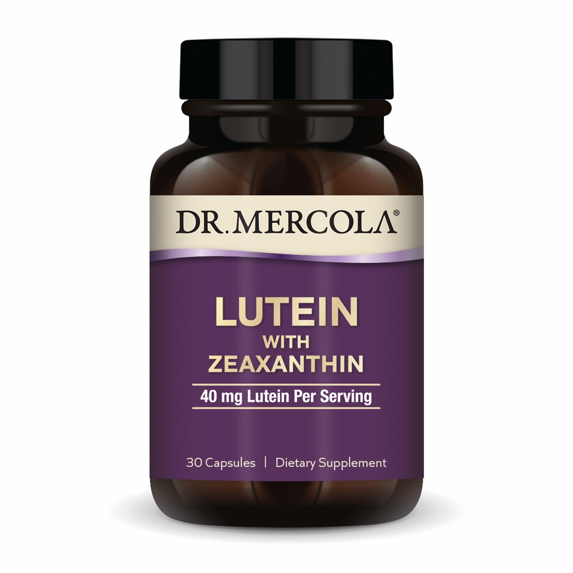 Dr. Mercola Luteína con Zeaxantina: cápsulas para apoyo visual diario.