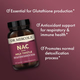 Dr. Mercola NAC cápsulas libres de gluten para dietas