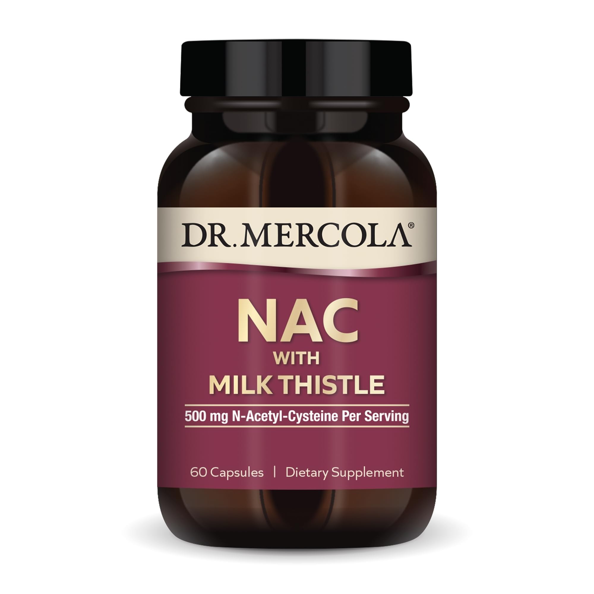 Dr. Mercola NAC con cardo mariano: cápsulas para apoyo detox