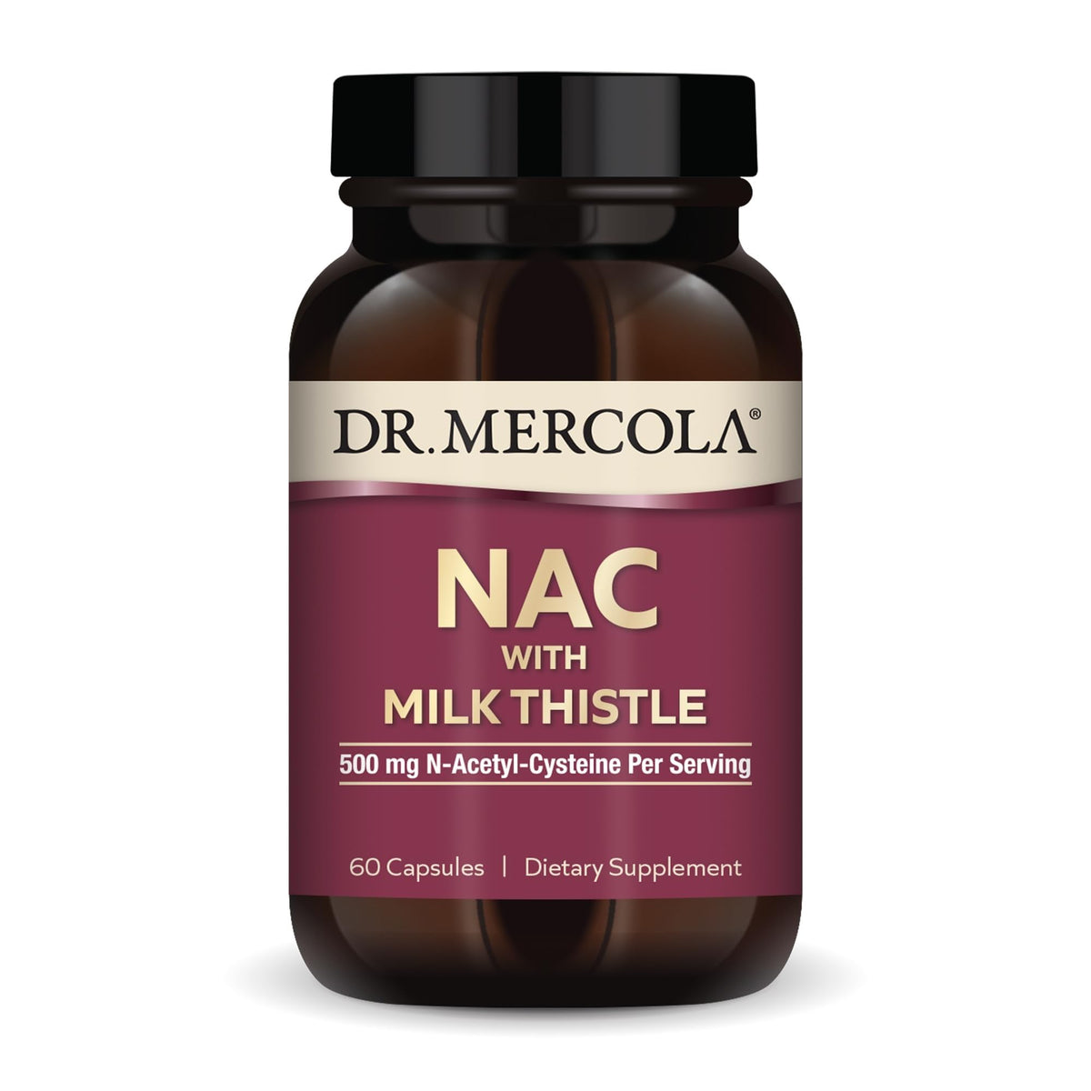 Dr. Mercola NAC con cardo mariano: cápsulas para apoyo detox