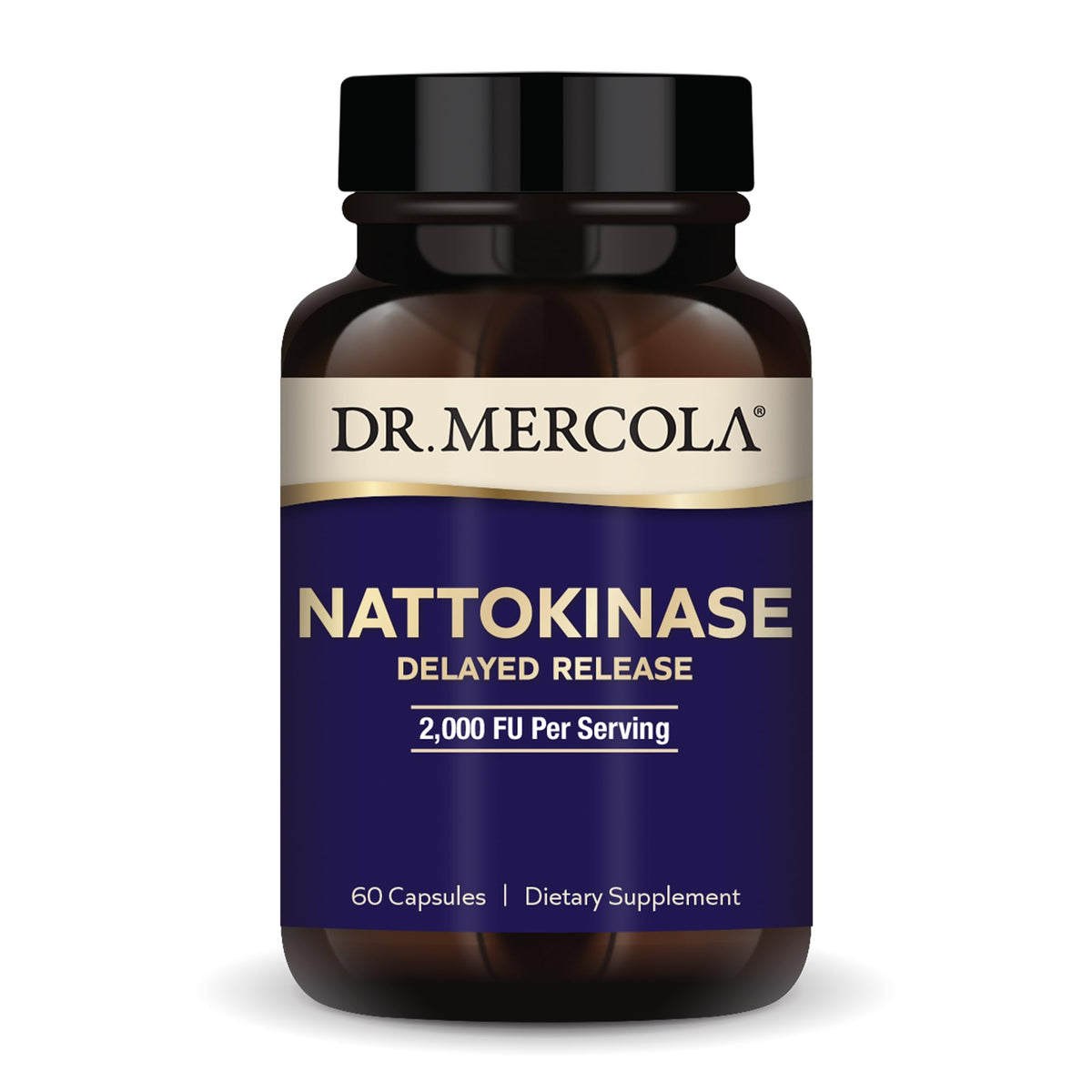 Dr. Mercola nattokinase de liberación prolongada, tabletas para apoyar la circulación.