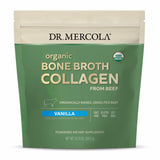 Dr. Mercola Polvo de colágeno para caldo de hueso orgánico, sabor vainilla, potenciando nutrición diaria.