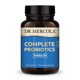 Dr. Mercola Probioticos Completos 70mil-millones CFU, envase visible para uso diario.