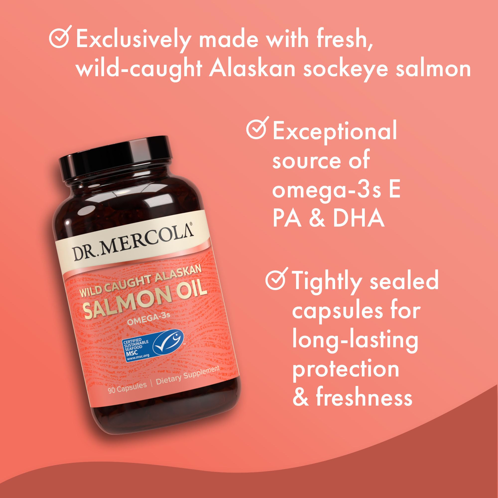 Dr. Mercola proceso sin solventes en aceite de salmón para calidad