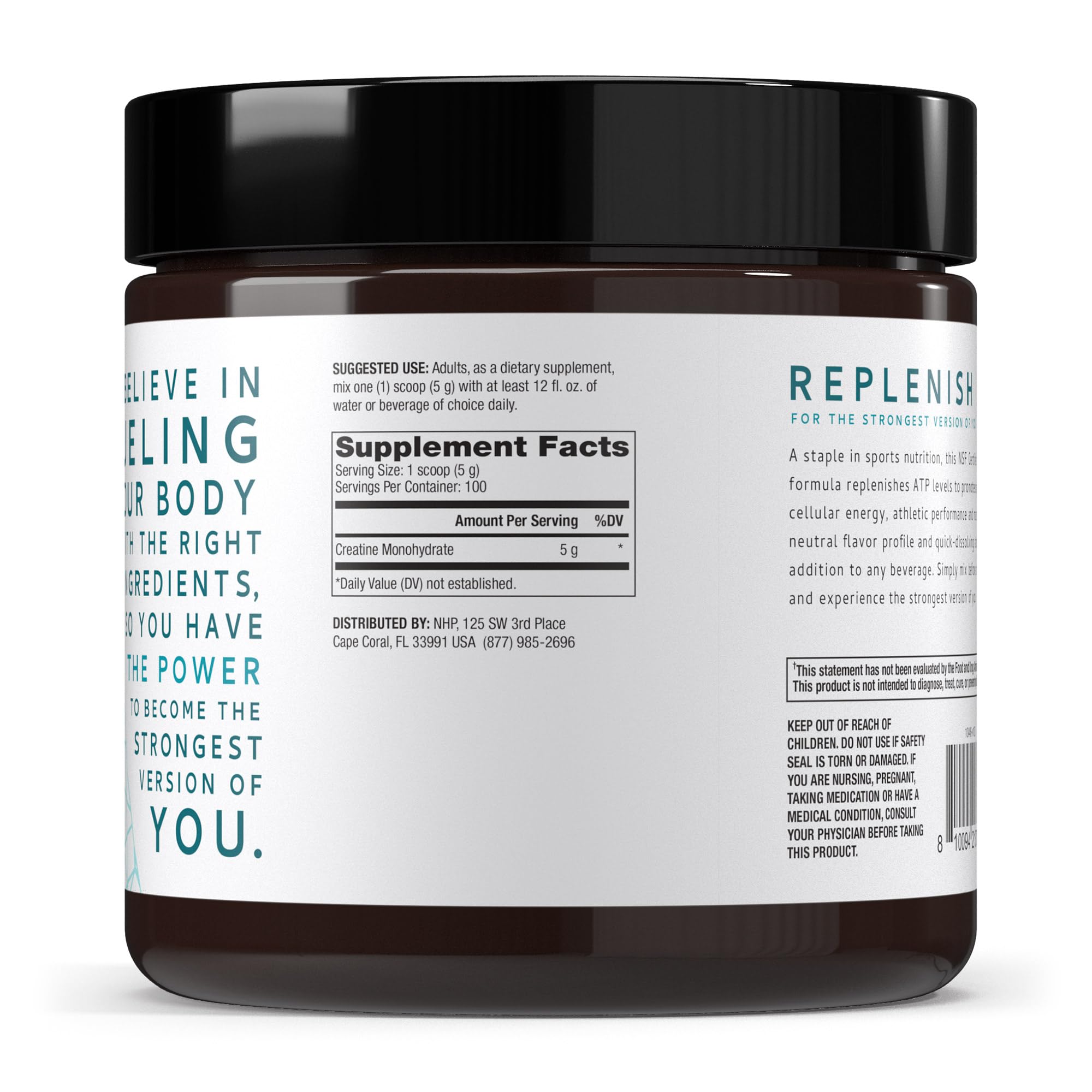Dr. Mercola Pure Power Creatine Monohidrato - etiqueta clara y pureza de ingredientes