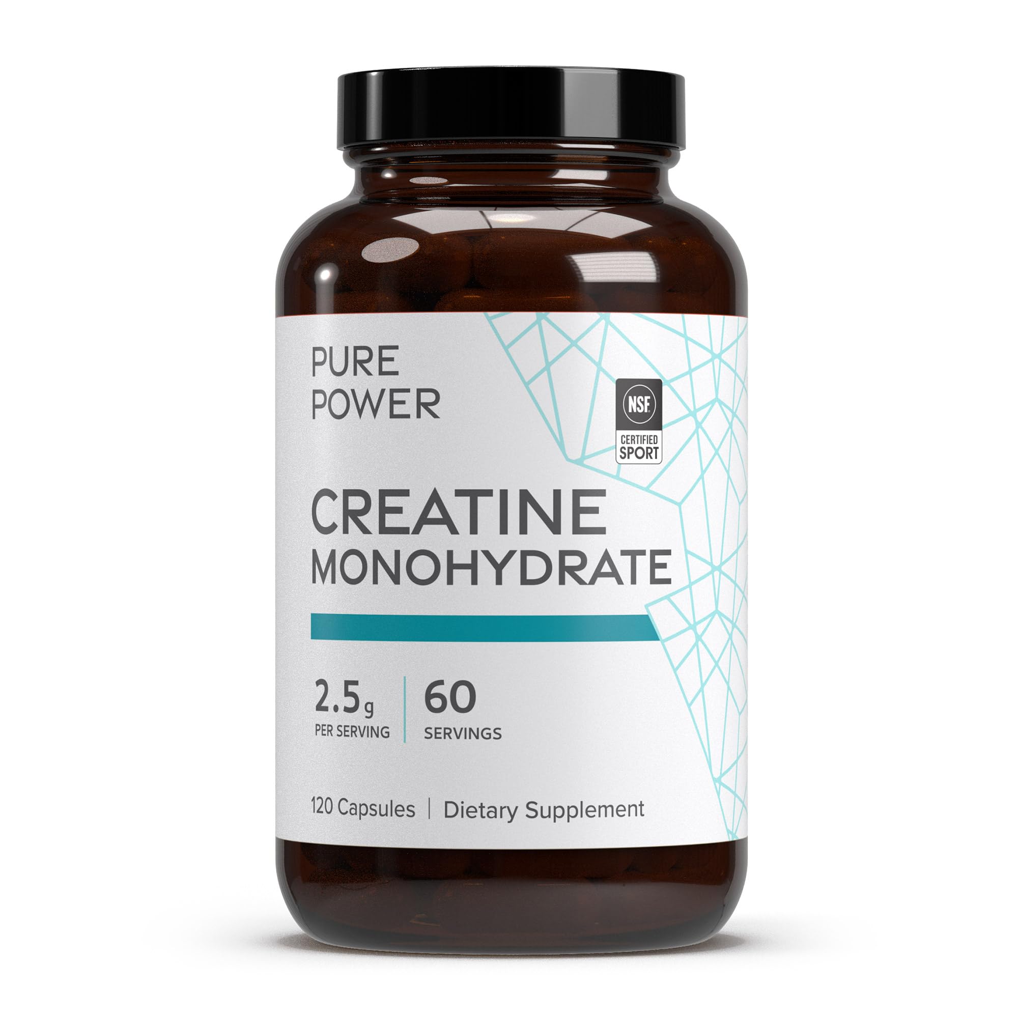 Dr. Mercola Pure Power Creatine Monohydrate frasco para energía en entrenamientos