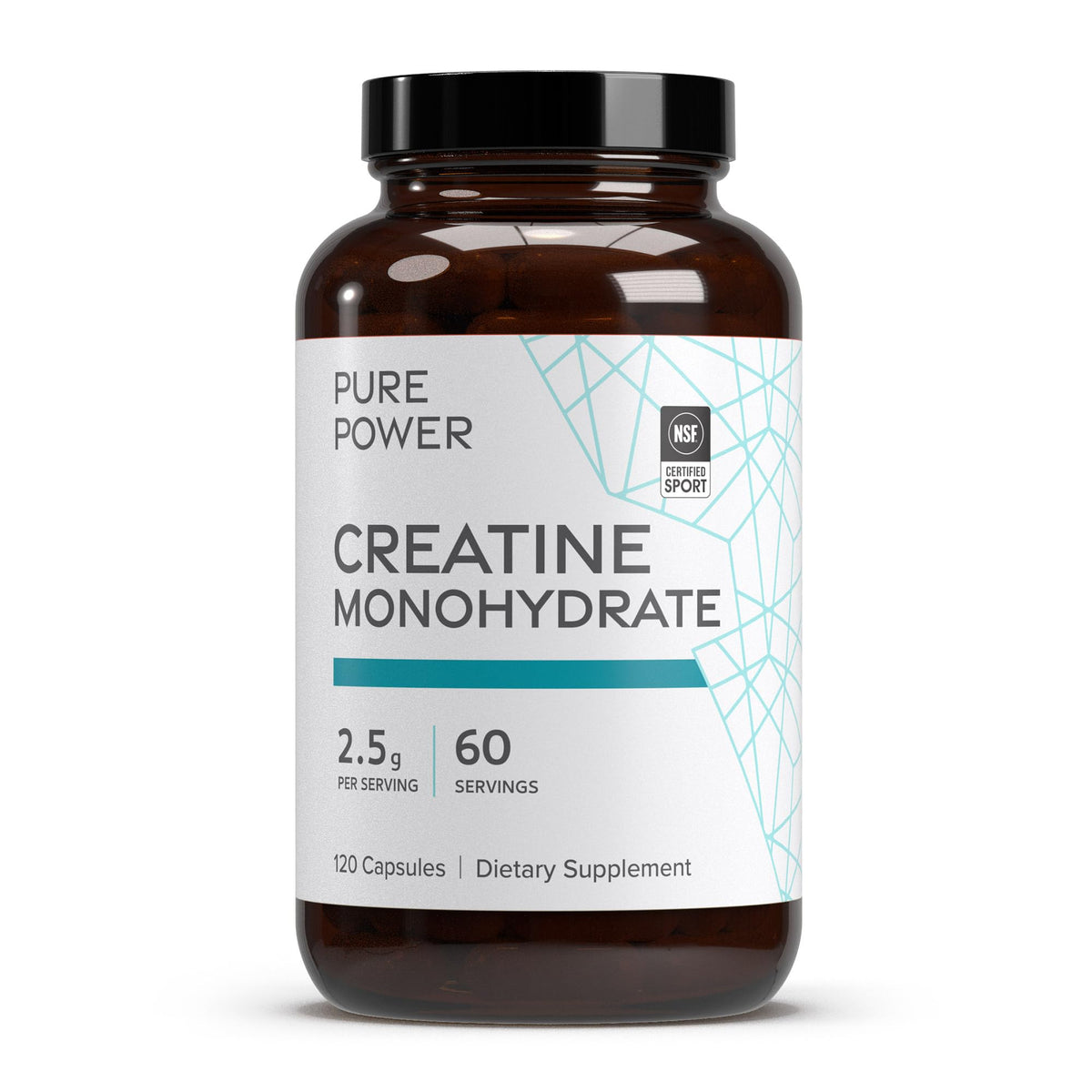 Dr. Mercola Pure Power Creatine Monohydrate frasco para energía en entrenamientos