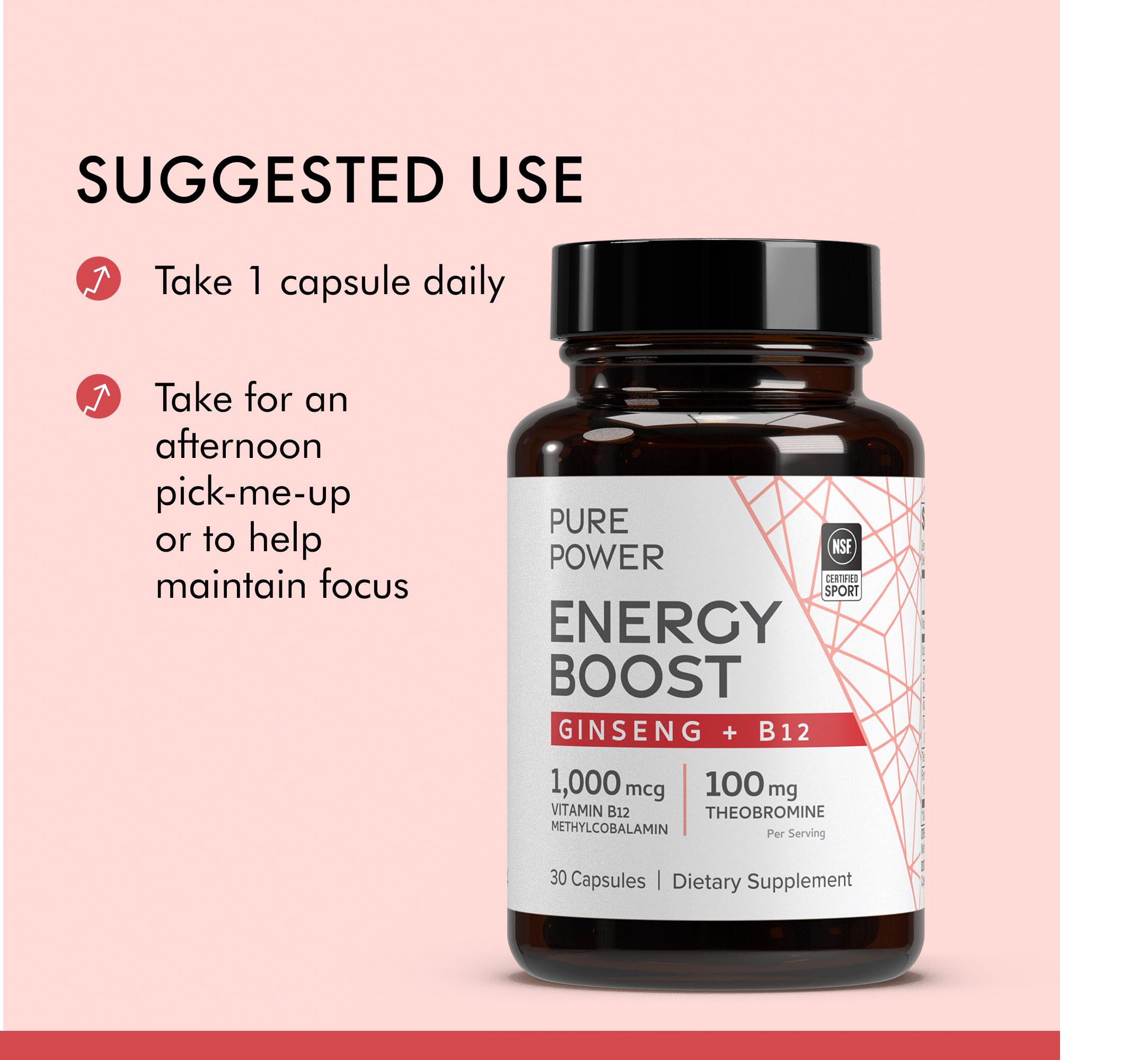 Dr. Mercola Pure Power: mezcla de ginseng y B12 para vitalidad