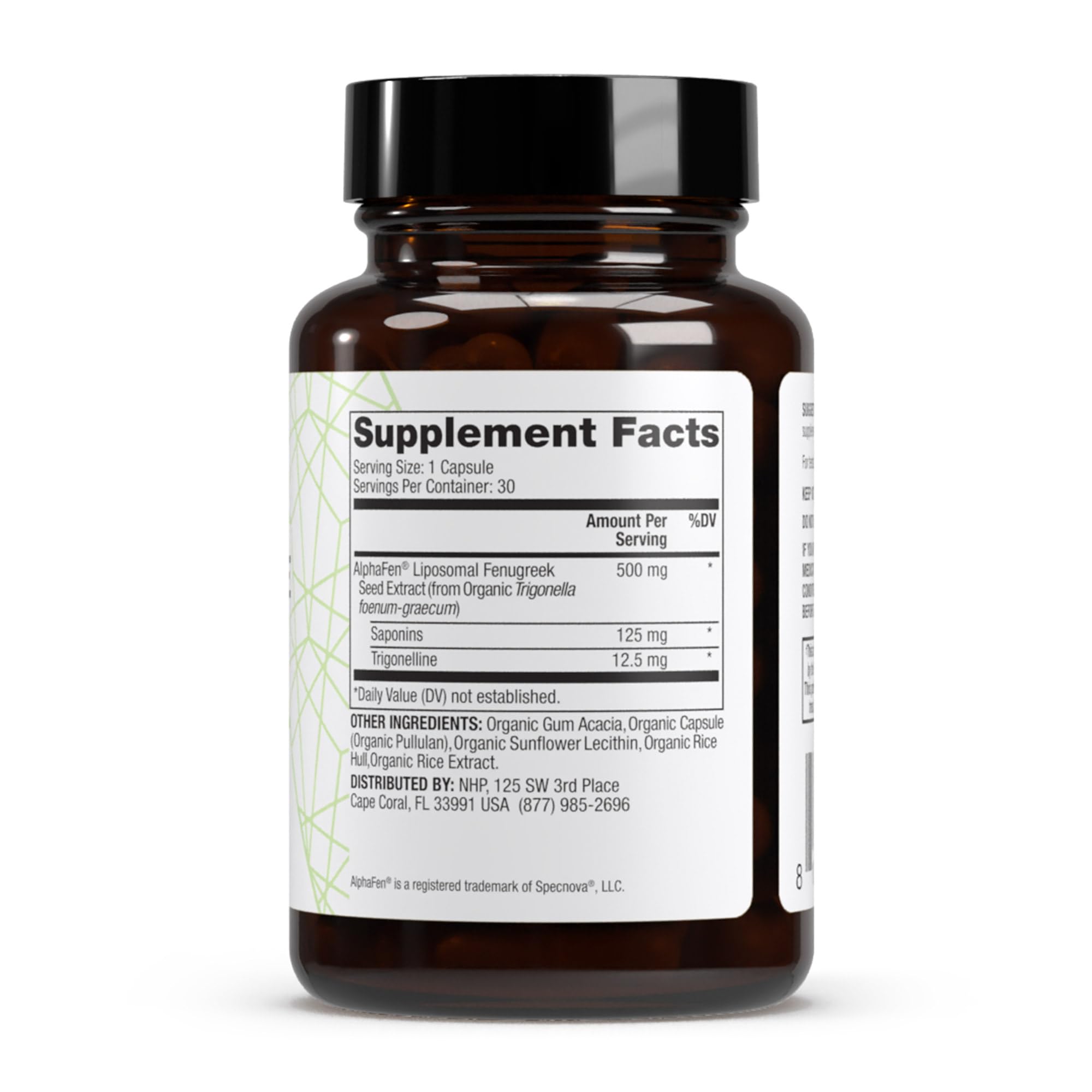 Dr. Mercola Pure Power Fenogreco envase: conveniencia para uso diario.