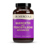 Botella de cápsulas Dr. Mercola Quercetina y Pterostilbeno Advanced para uso diario