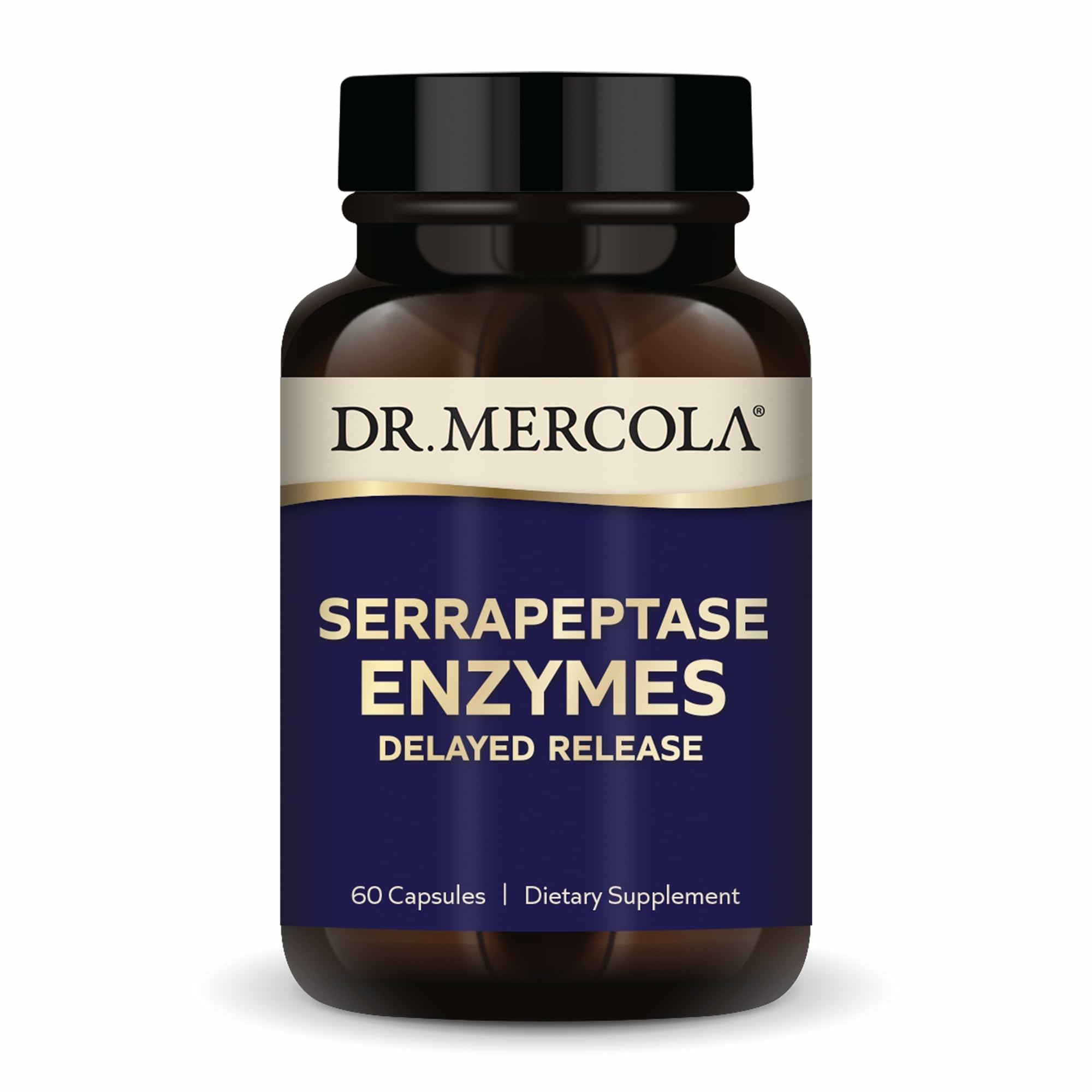 Dr. Mercola Serrapeptase: cápsulas de liberación retardada para uso diario