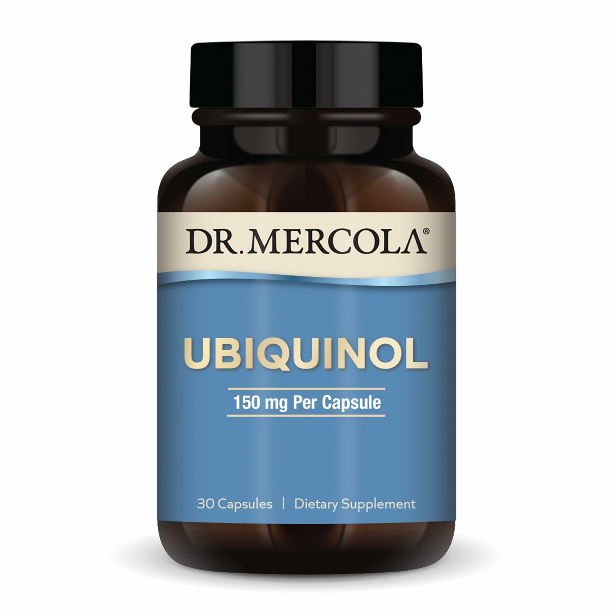 Dr. Mercola Ubiquinol 150 mg cápsulas: apoyo de energía para el día a día.