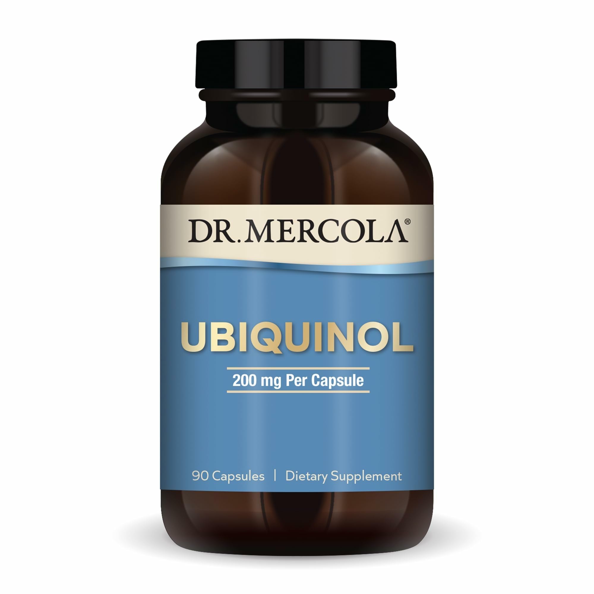 Dr. Mercola Ubiquinol 200 mg en botella para energía diaria