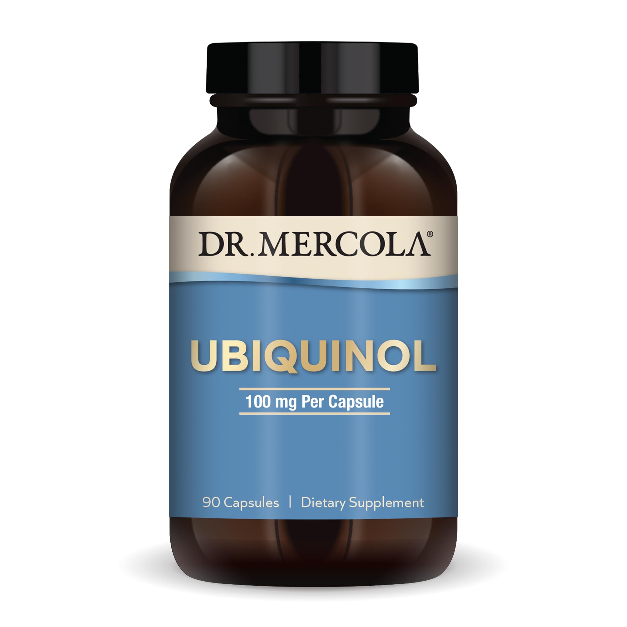 Dr Mercola Ubiquinol cápsulas de energía para apoyo diario.