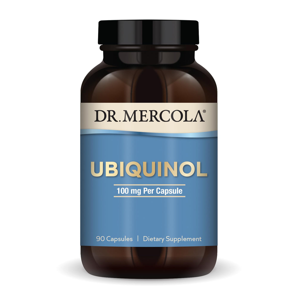 Dr Mercola Ubiquinol cápsulas de energía para apoyo diario.