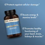 Dr Mercola Ubiquinol cápsulas resistentes a la oxidación.