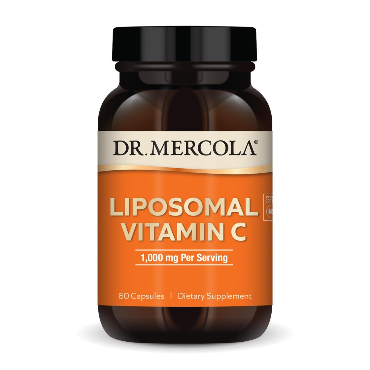 Dr. Mercola Vitamina C liposomada en botella, aporta 1,000 mg para el sistema inmune.