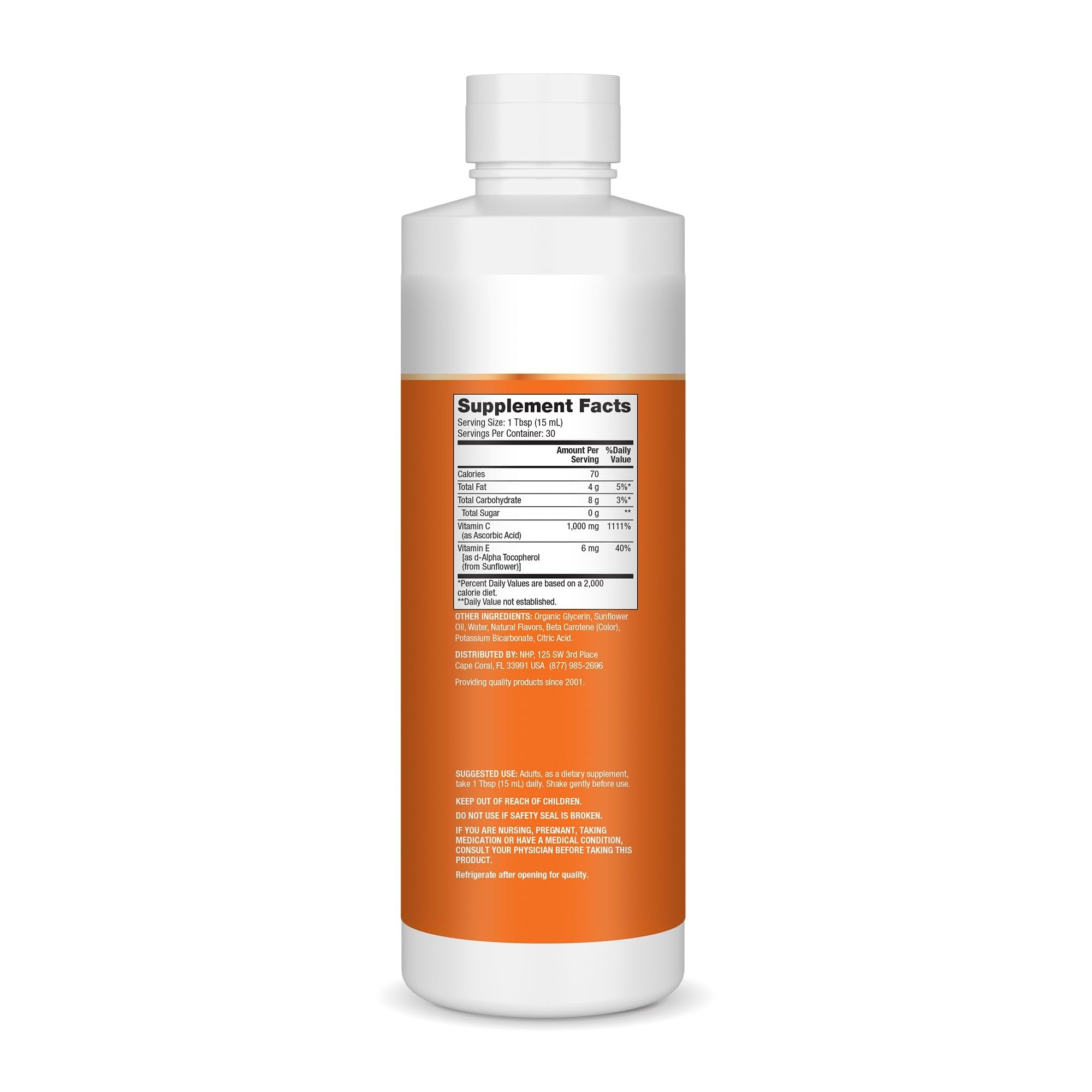 Dr. Mercola Vitamina C liposomal etiqueta frontal, confianza nutricional diaria