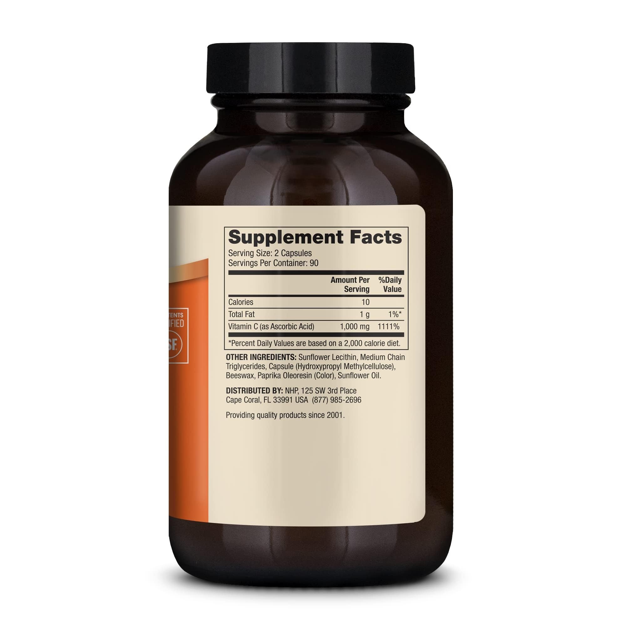 Dr. Mercola Liposomal Vitamina C etiqueta: tecnología de absorción avanzada.