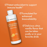 Dr. Mercola Vitamina C liposomal mezcla con bebida, sabor cítrico suave