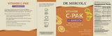 Dr. Mercola Vitamina C-PAK sabor naranja, bebida efervescente para energía suave