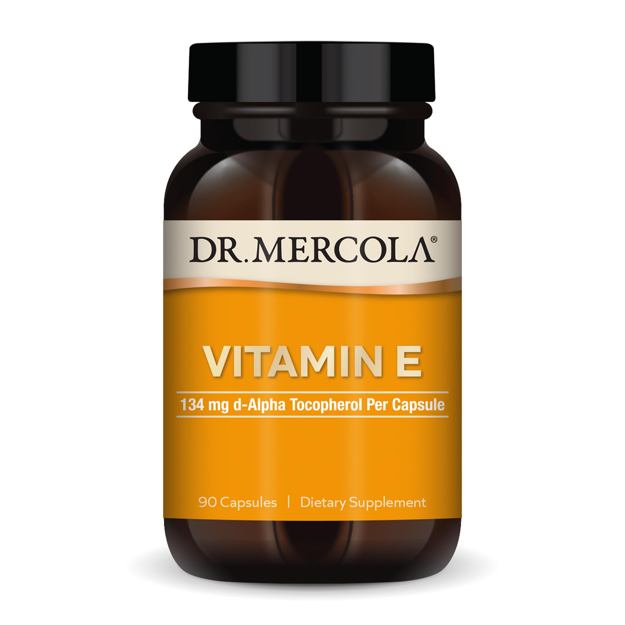 Dr. Mercola Vitamina E: botella de suplemento para la piel saludable