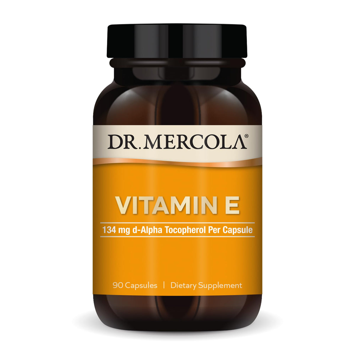 Dr. Mercola Vitamina E: botella de suplemento para la piel saludable