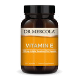 Dr. Mercola Vitamina E: botella de suplemento para la piel saludable
