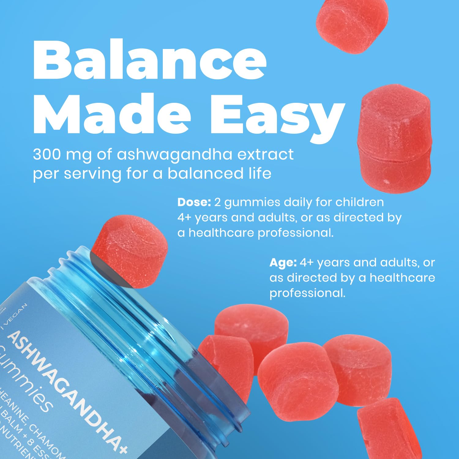DR. MORITZ Ashwagandha Gummies textura suave, ideal para masticar.