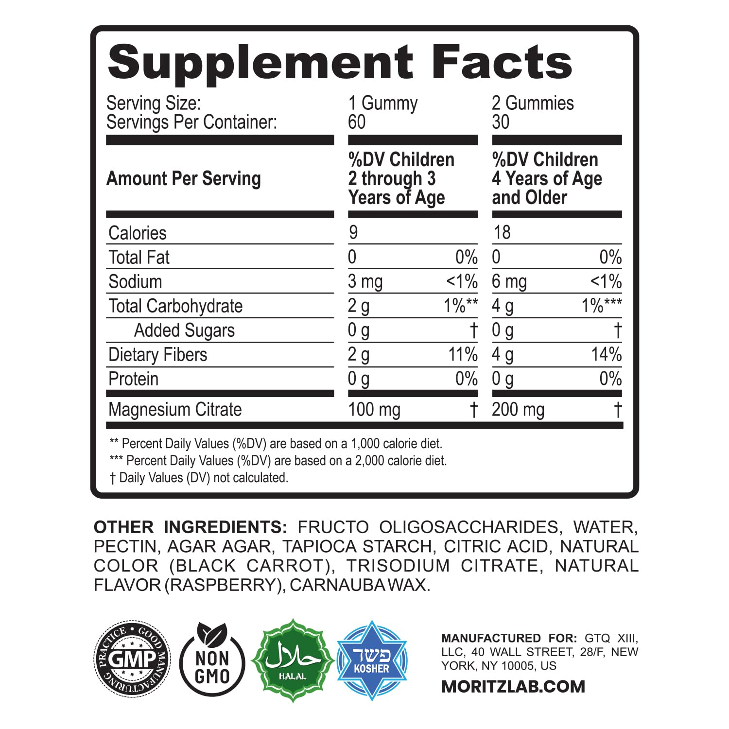 DR. MORITZ Calma gominolas magnesio adulto, apoyo suave para relajación puntual.