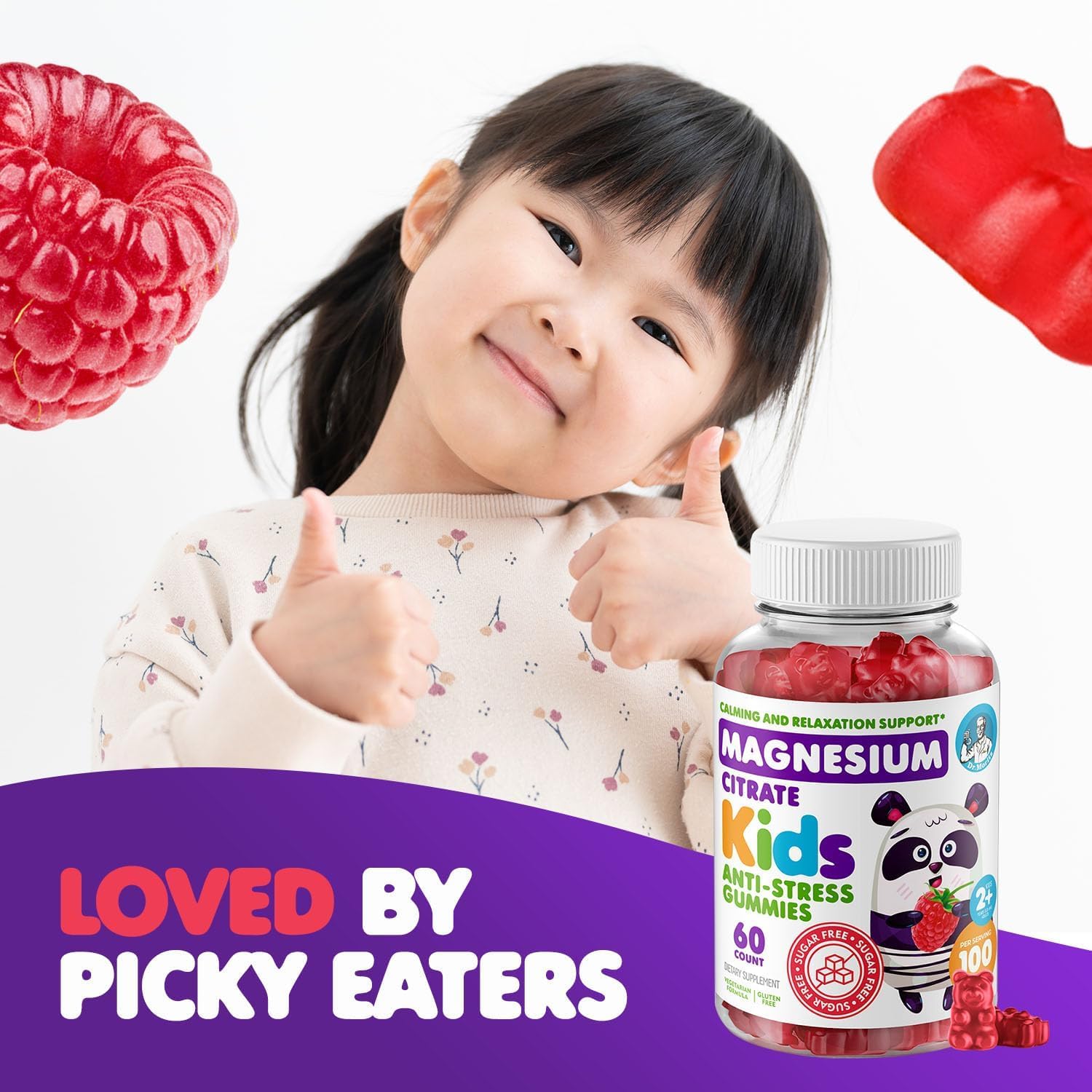 Paquetes DR. MORITZ Calm Magnesium para toda la familia con sabor frambuesa