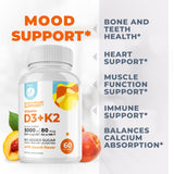 Textura masticable de DR. MORITZ D3 K2, sabor suave y agradable.