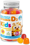 DR. MORITZ gominolas Vitamina D3 para niños, sabor frutal y toma diaria.