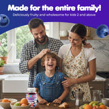 Gomitas para toda la familia, DR. MORITZ, sabor arándano, sin azúcar ni transgénicos.