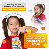 DR. MORITZ Gomitas omega-3, sabor naranja brillante, agradable para niños.
