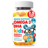 DR. MORITZ Gomitas omega-3 para niños, empaque frontal, práctico para consumo diario.