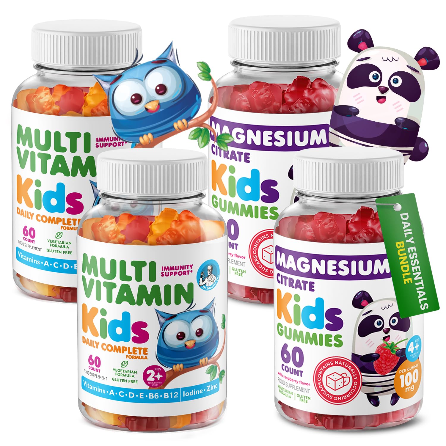 Gomitas de magnesio para niños de DR MORITZ en bote, ideal para apoyo a la relajación diaria