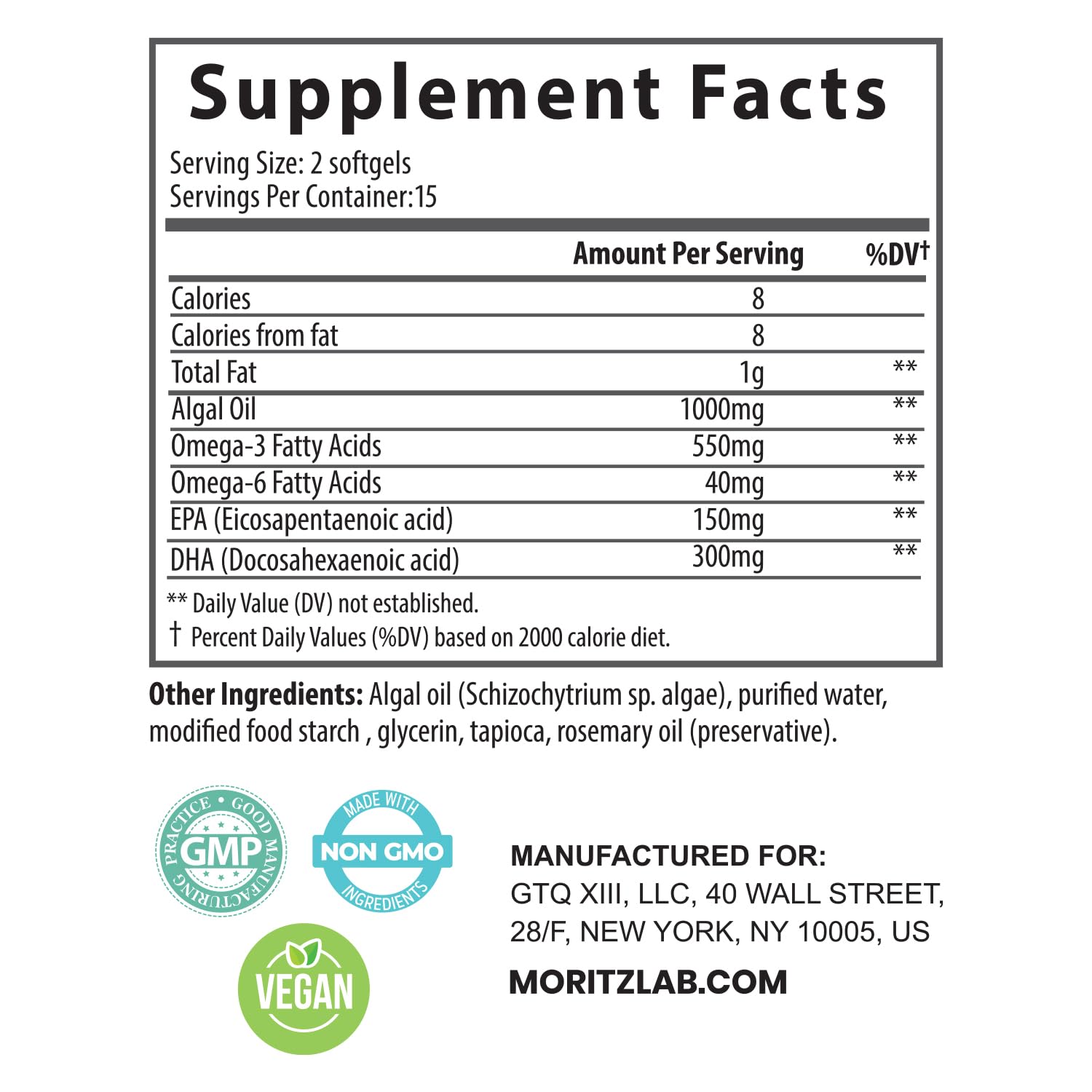 DR. MORITZ Omega3 de alga, piel y uñas hidratadas y nutridas.