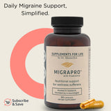 Ingredientes clave MigraPro: mezcla para bienestar general