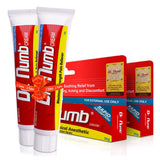 Dr. Numb crema anestésica 5% lidocaína, envase de 30 g para alivio rápido localizado.