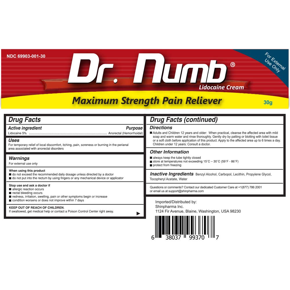 Dr. Numb crema fabricada en Canadá garantiza calidad y seguridad