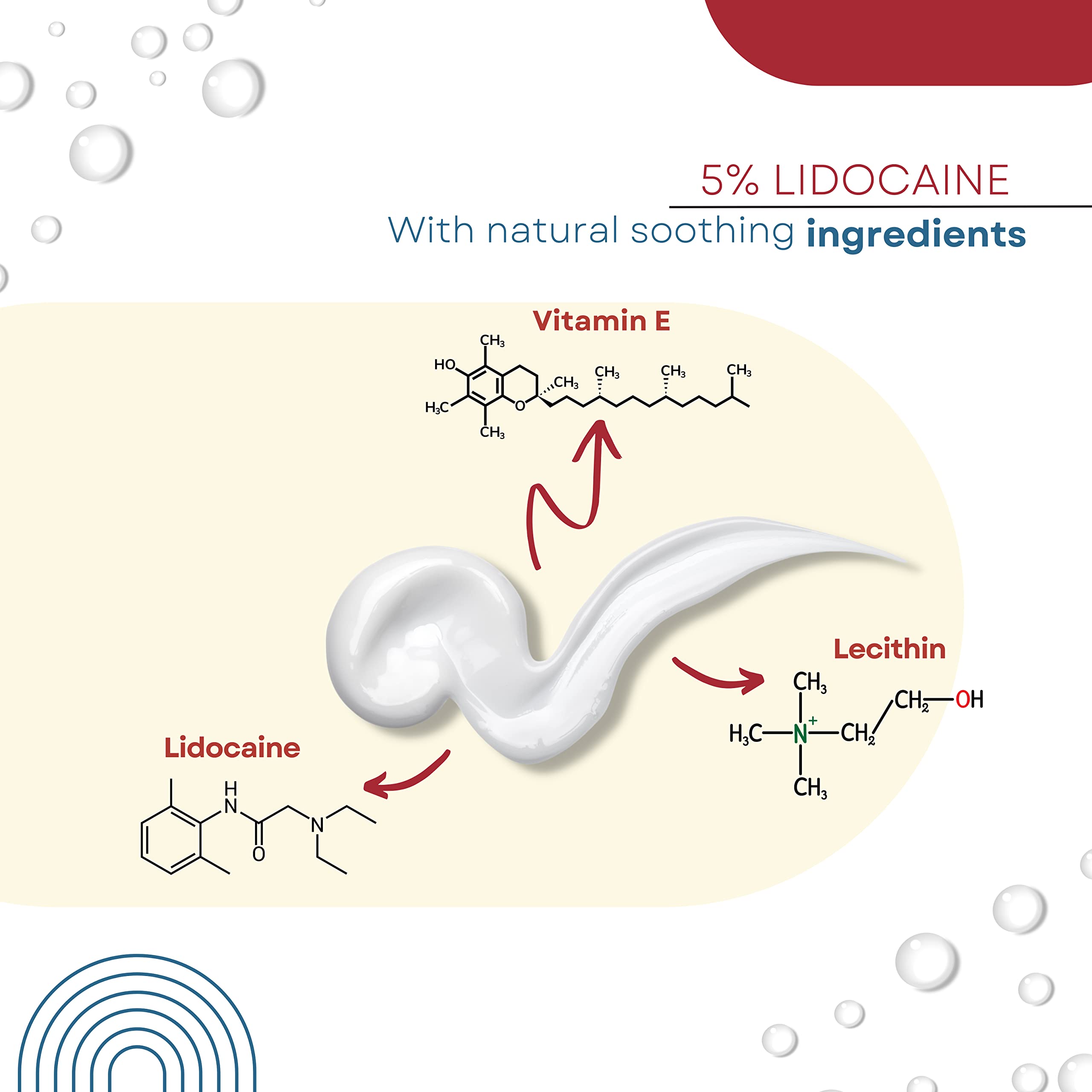 Dr. Numb crema, textura ligera y sin grasa, se absorbe rápidamente para comodidad diaria.