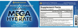 DR. PATRICK FLANAGAN'S MegaHydrate, vertido, sugiere uso diario para hidratación.