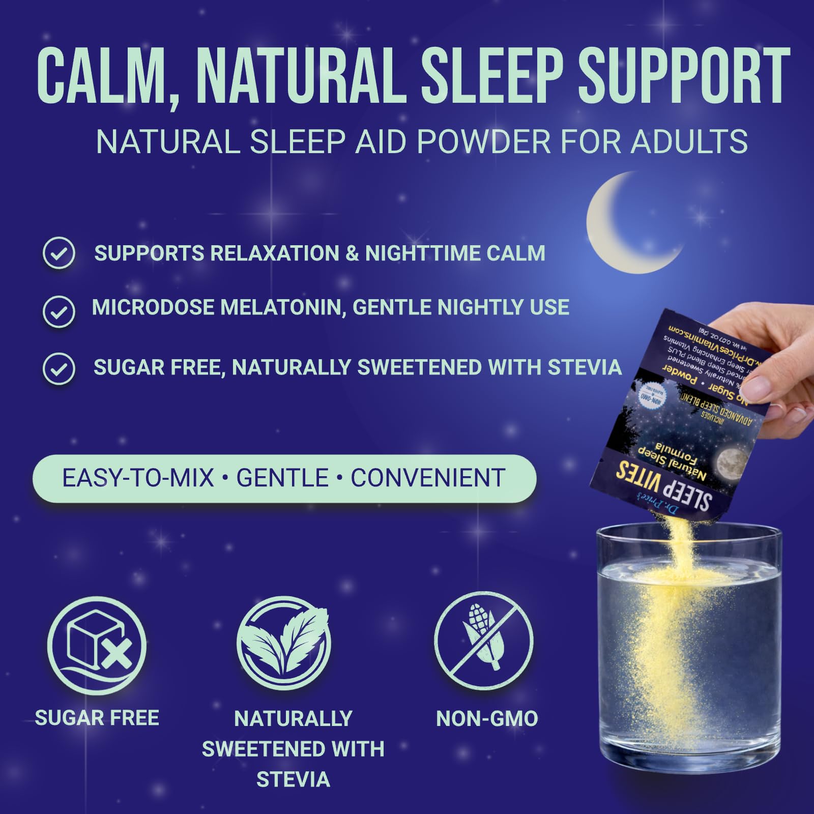 Dr. Price’s Polvo para dormir: vitaminas B para apoyo general.