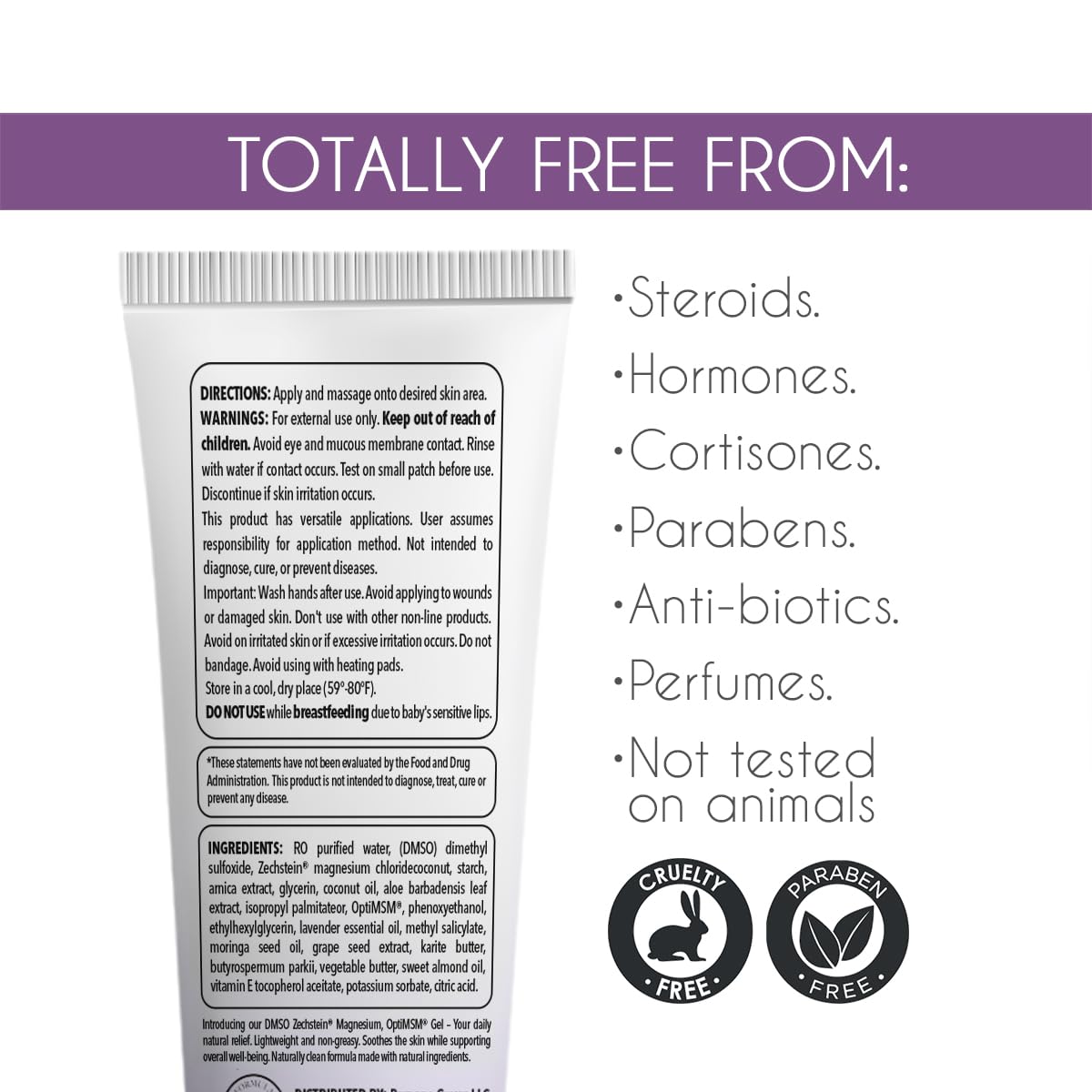 Dr. Robaina DMSO Gel Lavanda: hecho en EE. UU. con control de calidad.