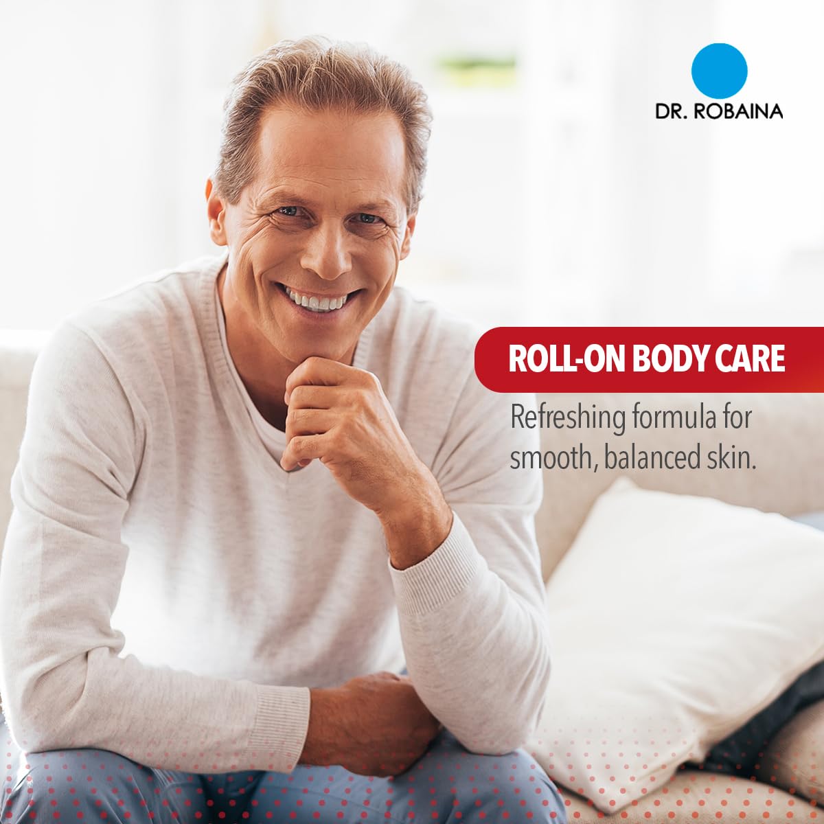 Dr. Robaina DMSO HOT Roll-On con arnica y aloe vera para suavizar la piel.