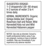 Dr. Schulze's Brain Formula: detalle de etiqueta con origen silvestre