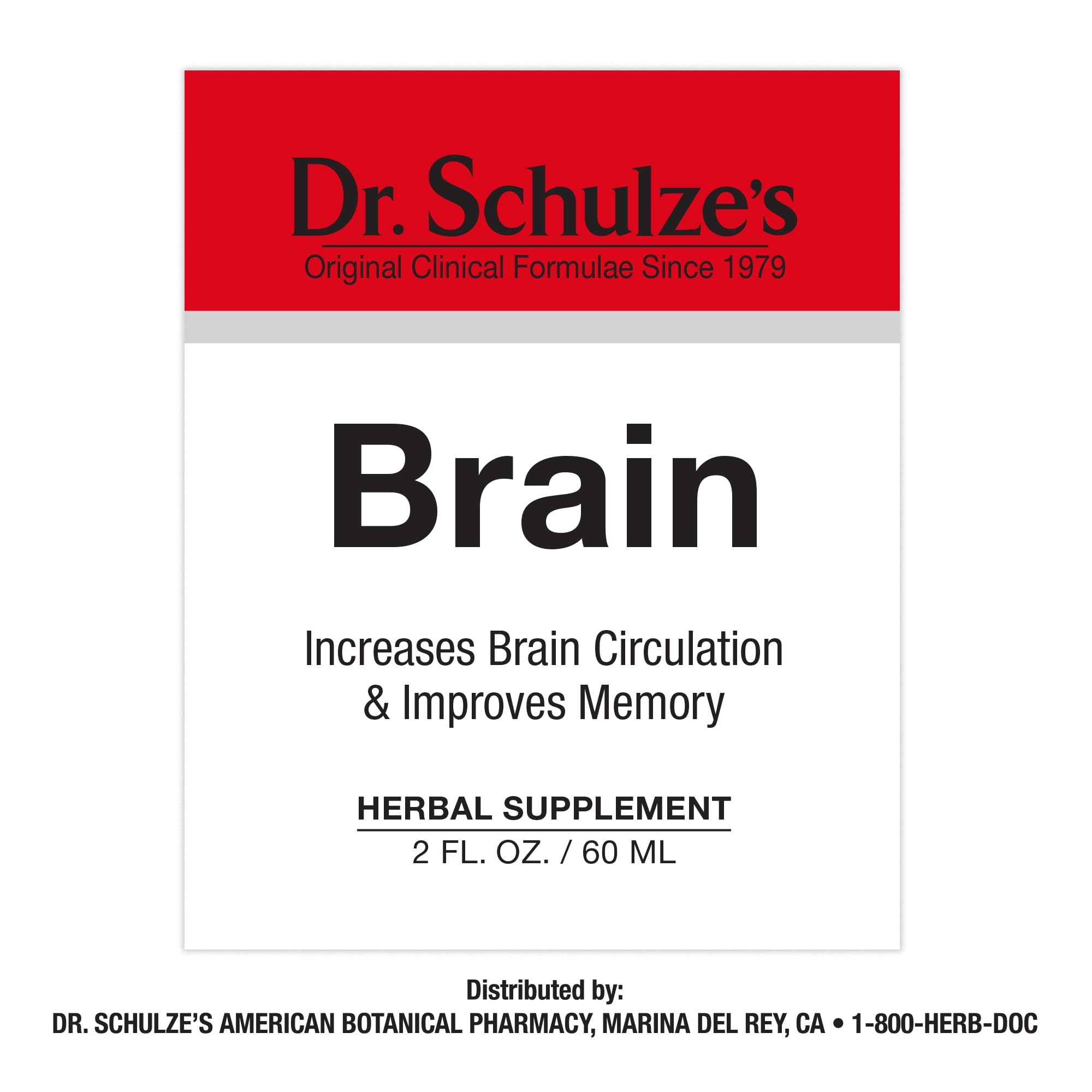 Dr. Schulze's Brain Formula: ginkgo biloba para memoria y circulación cerebral