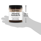 Dr. Schulze's Intestinal Formula #2 - cuchara medidora en primer plano para dosis.